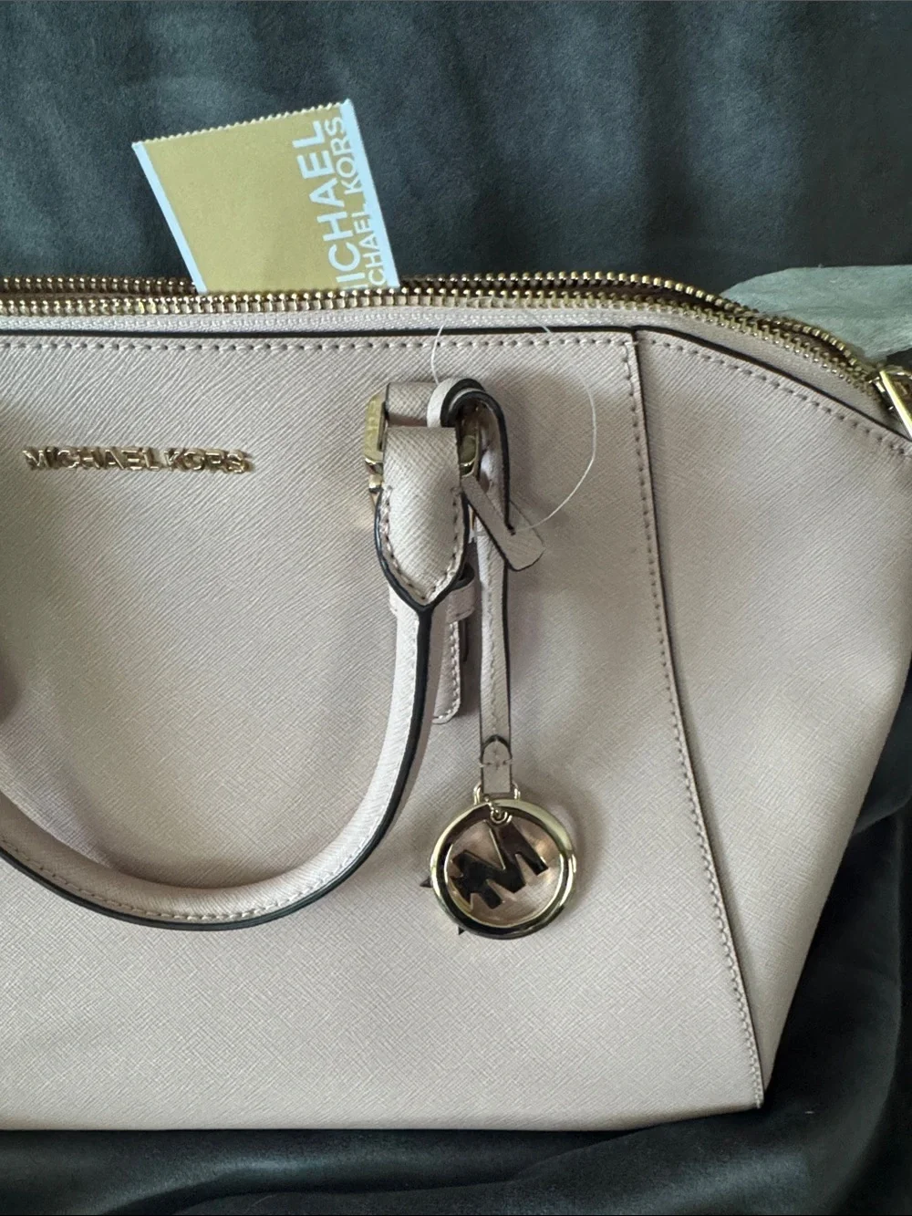 BNWT Michael Kors Pale Blush Satchel with Matching Wallet